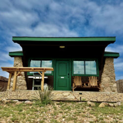Sunflower cabin front porch