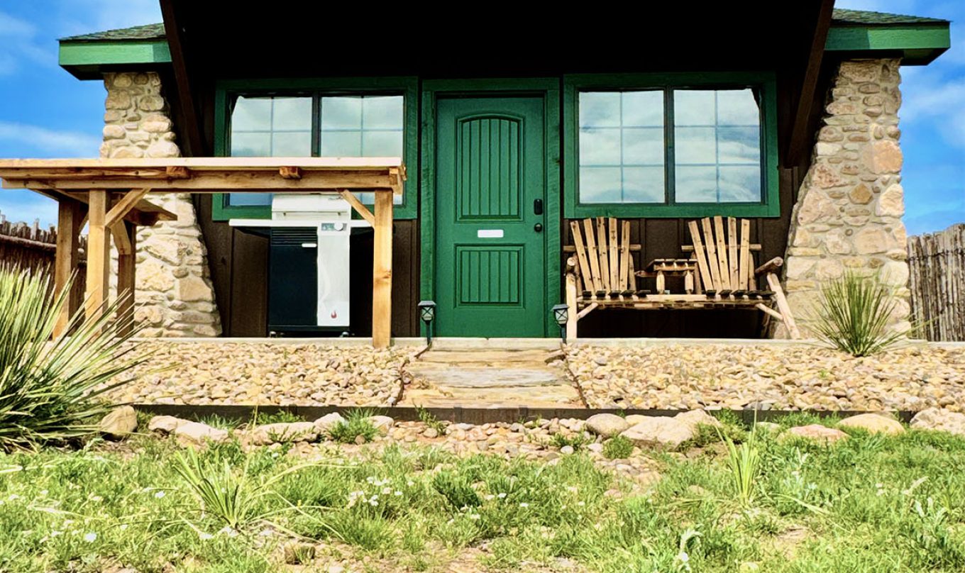 Kokopelli cabin front porch