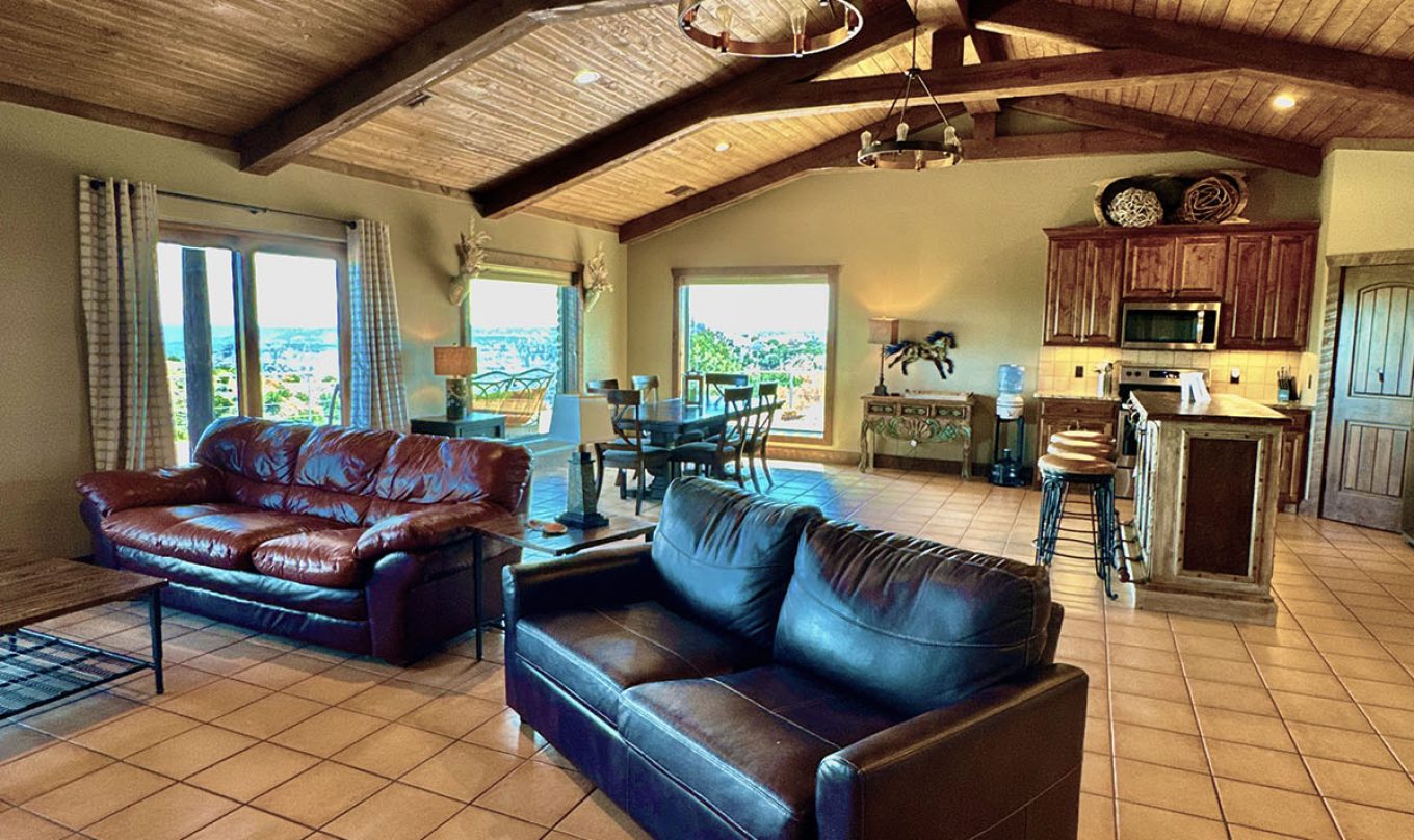 Living room in lighthouse cabin